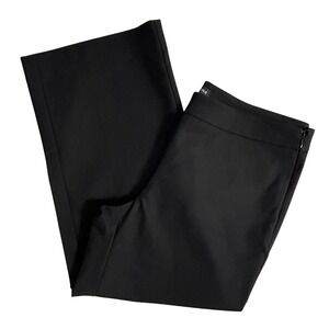 Saks Fifth Avenue Black Cropped Wide Leg Trousers‎ Dress Pants Career Women8